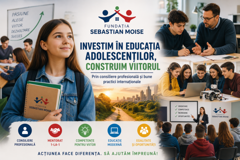 Fundația Sebastian Moise investește în educația adolescenților din România prin orientare profesională și campanii de conștientizare